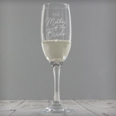 (image for) Personalised Mother of the Bride Flute Glass