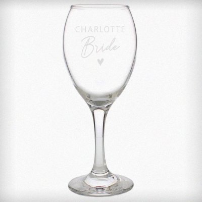 (image for) Personalised Bride Wine Glass