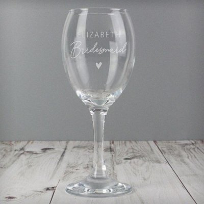 (image for) Personalised Bridesmaid Wine Glass