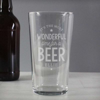 (image for) Personalised Wonderful Time For A Beer Pint Glass