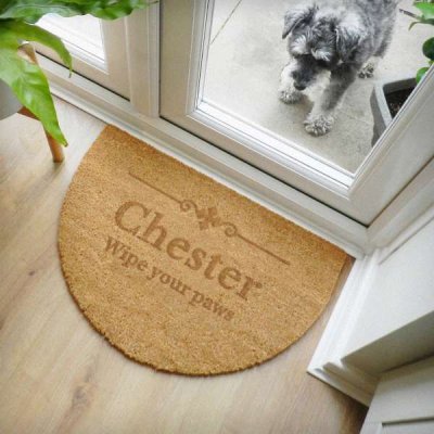 (image for) Personalised Ornate Half Moon Indoor Doormat