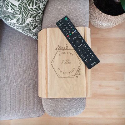 (image for) Personalised Take Time For Yourself Wooden Sofa Tray