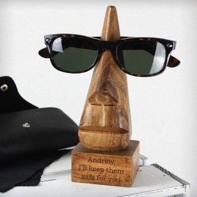 (image for) Personalised Wooden Nose-Shaped Glasses Holder