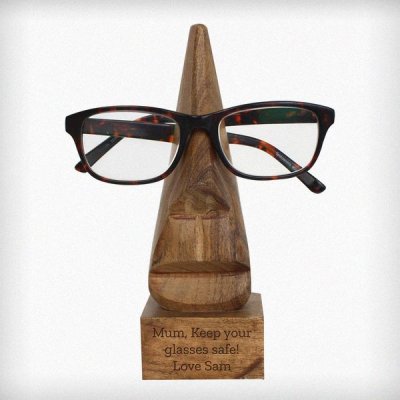 (image for) Personalised Wooden Nose-Shaped Glasses Holder