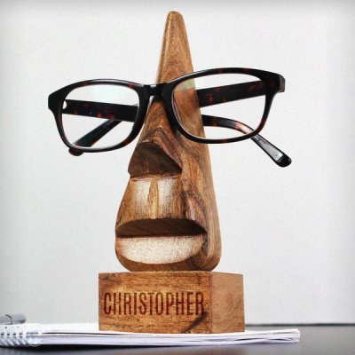 (image for) Personalised Wooden Nose-Shaped Glasses Holder