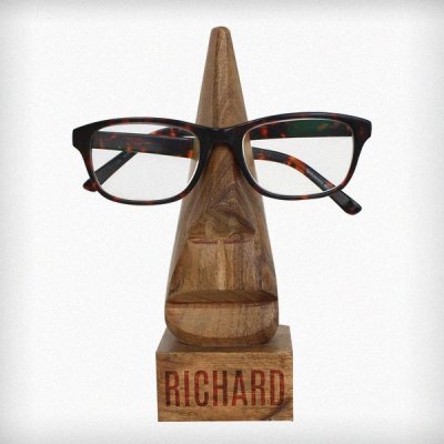 (image for) Personalised Wooden Nose-Shaped Glasses Holder