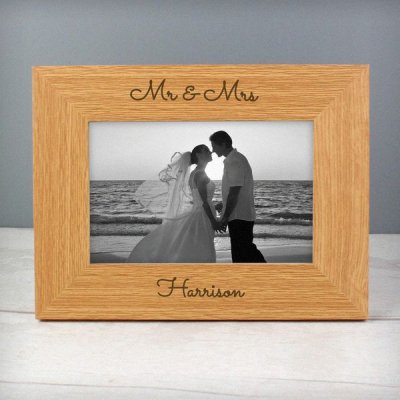 (image for) Personalised Free Text 6x4 Wooden Photo Frame