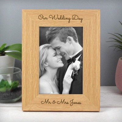 (image for) Personalised Free Text 4x6 Wooden Photo Frame