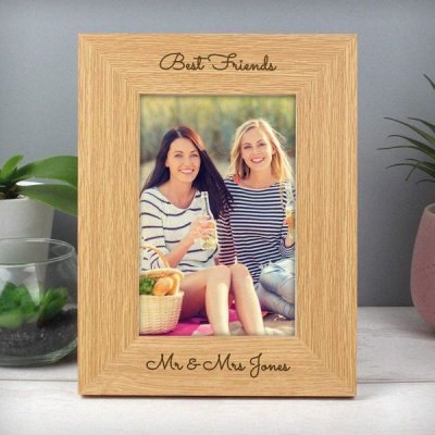 (image for) Personalised Free Text 4x6 Wooden Photo Frame