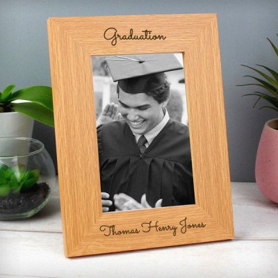 (image for) Personalised Free Text 4x6 Wooden Photo Frame