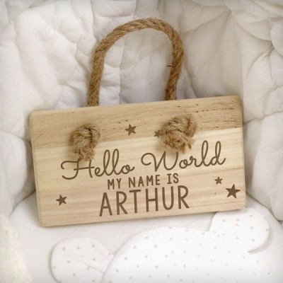 (image for) Personalised Hello World Wooden Sign