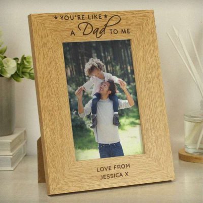 (image for) Personalised You're Like a Dad to Me 6x4 Oak Finish Photo Frame