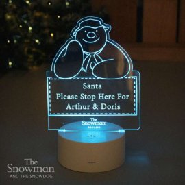 (image for) Personalised The Snowman LED Colour Changing Decoration & Night 