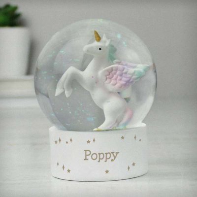 (image for) Personalised Unicorn Name Snow Globe