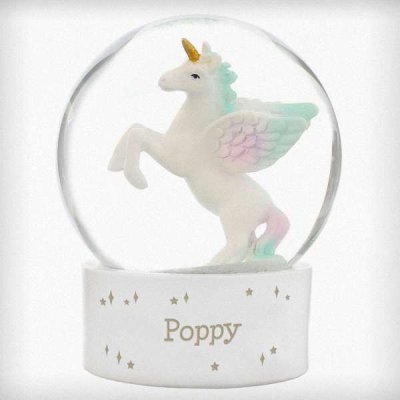 (image for) Personalised Unicorn Name Snow Globe