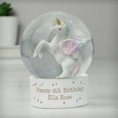 (image for) Personalised Unicorn Snow Globe