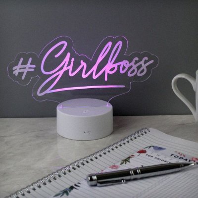 (image for) Personalised Free Text LED Colour Changing Desk Night Light