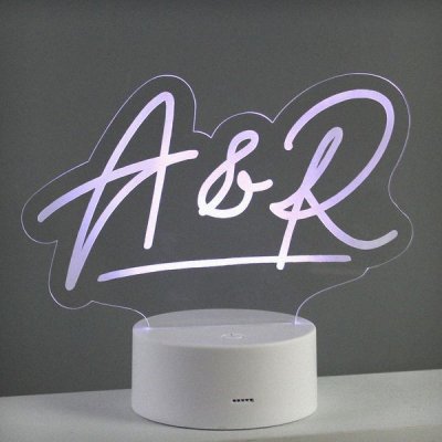 (image for) Personalised Free Text LED Colour Changing Desk Night Light