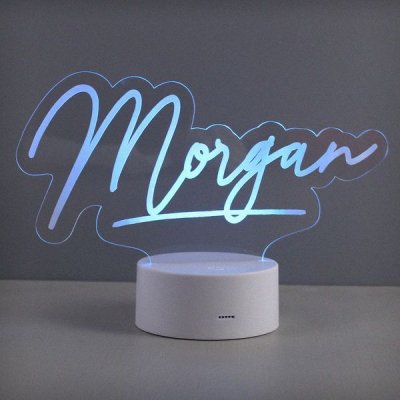 (image for) Personalised Free Text LED Colour Changing Desk Night Light