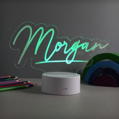 (image for) Personalised Free Text LED Colour Changing Desk Night Light