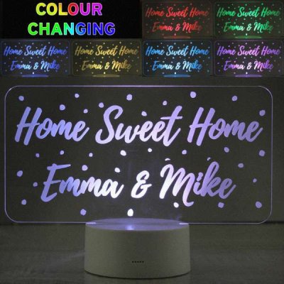 (image for) Personalised Polka-dot Message LED Colour Changing Night Light