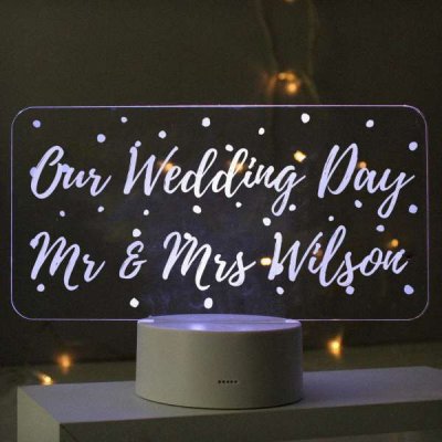 (image for) Personalised Polka-dot Message LED Colour Changing Night Light