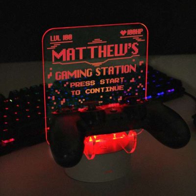 (image for) Personalised Gaming Controller Holder LED Colour Changing Light