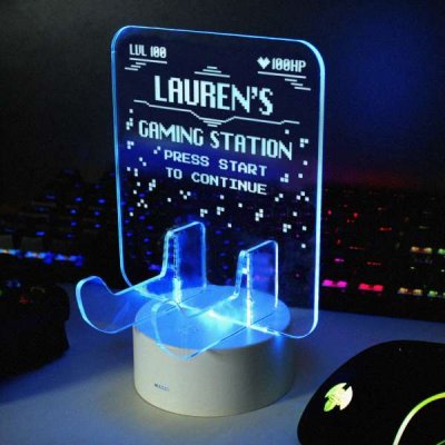 (image for) Personalised Gaming Controller Holder LED Colour Changing Light