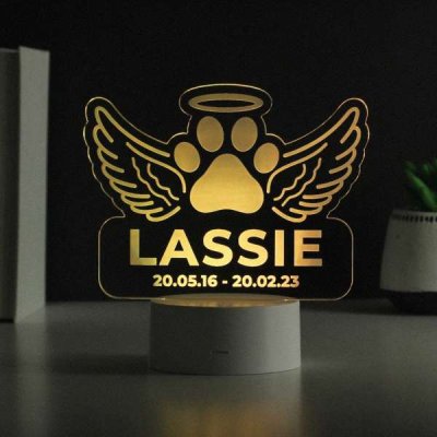 (image for) Personalised Pet Memorial Colour Changing LED Light