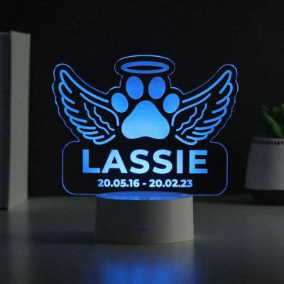 (image for) Personalised Pet Memorial Colour Changing LED Light