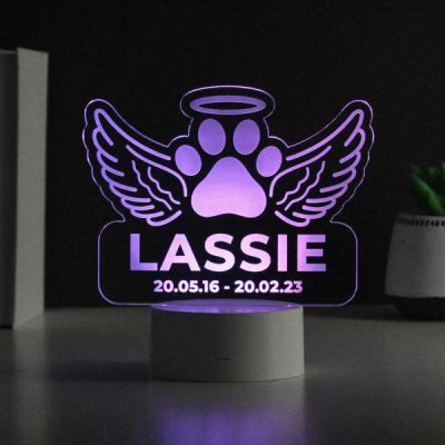 (image for) Personalised Pet Memorial Colour Changing LED Light