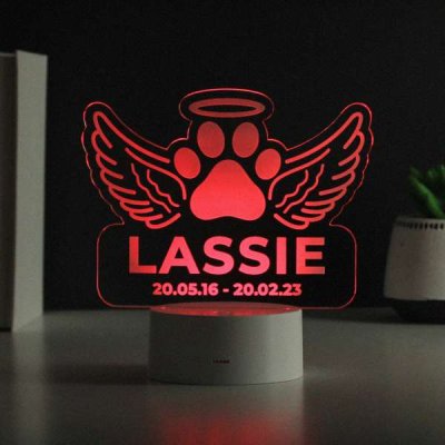 (image for) Personalised Pet Memorial Colour Changing LED Light