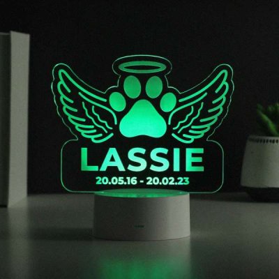 (image for) Personalised Pet Memorial Colour Changing LED Light