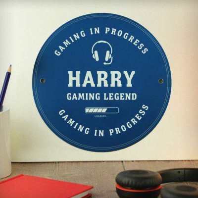 (image for) Personalised Gaming Blue Plaque