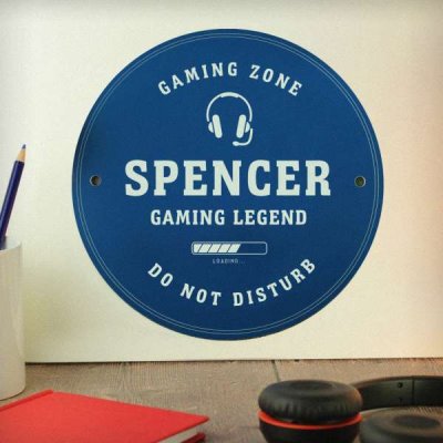 (image for) Personalised Gaming Blue Plaque