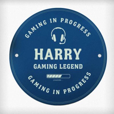 (image for) Personalised Gaming Blue Plaque