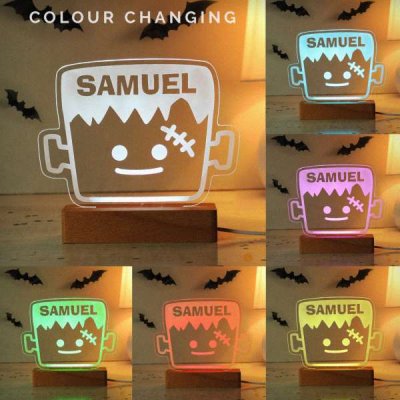 (image for) Personalised Frankenstein Wooden LED Light