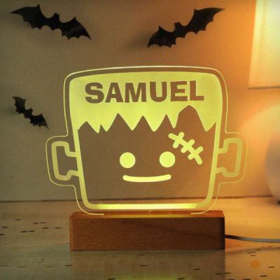 (image for) Personalised Frankenstein Wooden LED Light