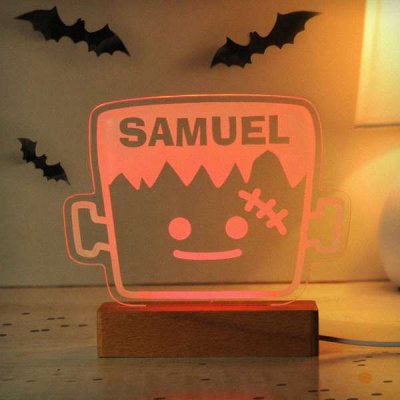 (image for) Personalised Frankenstein Wooden LED Light