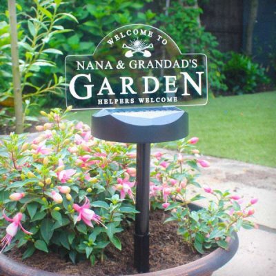 (image for) Personalised Garden Sign Outdoor Solar Light