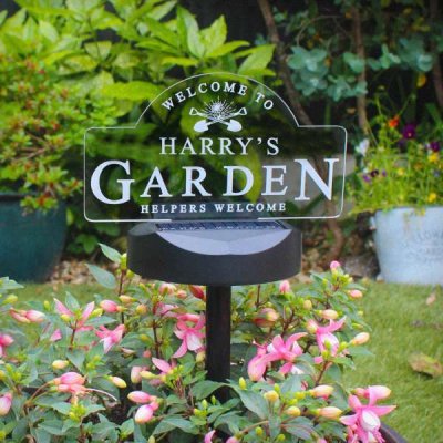 (image for) Personalised Garden Sign Outdoor Solar Light