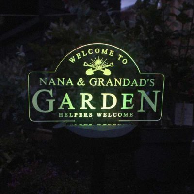 (image for) Personalised Garden Sign Outdoor Solar Light