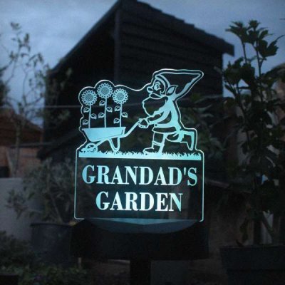 (image for) Personalised Gnome Garden Outdoor Solar Light