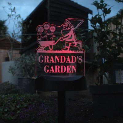 (image for) Personalised Gnome Garden Outdoor Solar Light