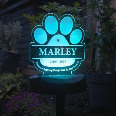 (image for) Personalised Pet Memorial Outdoor Solar Light