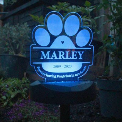 (image for) Personalised Pet Memorial Outdoor Solar Light