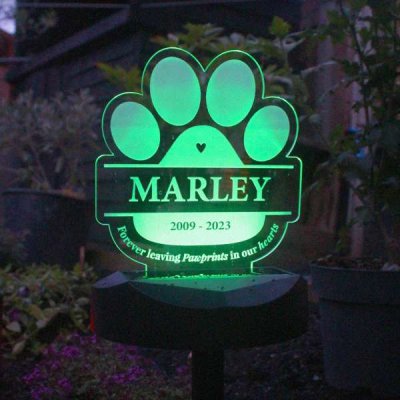 (image for) Personalised Pet Memorial Outdoor Solar Light