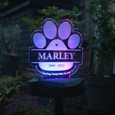 (image for) Personalised Pet Memorial Outdoor Solar Light