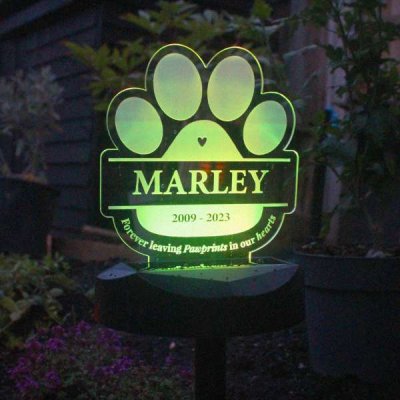 (image for) Personalised Pet Memorial Outdoor Solar Light