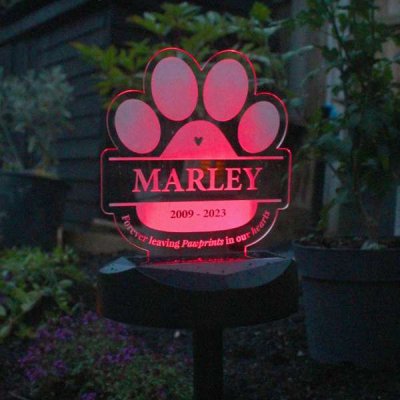 (image for) Personalised Pet Memorial Outdoor Solar Light